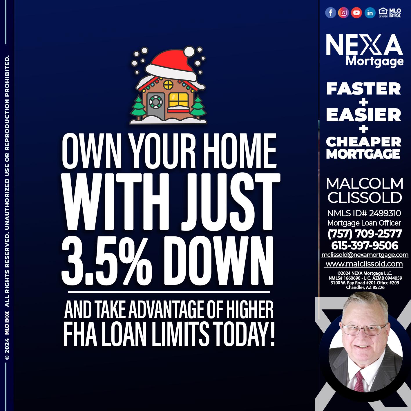 own your home - Malcolm Clissold -Mortgage Loan Officer