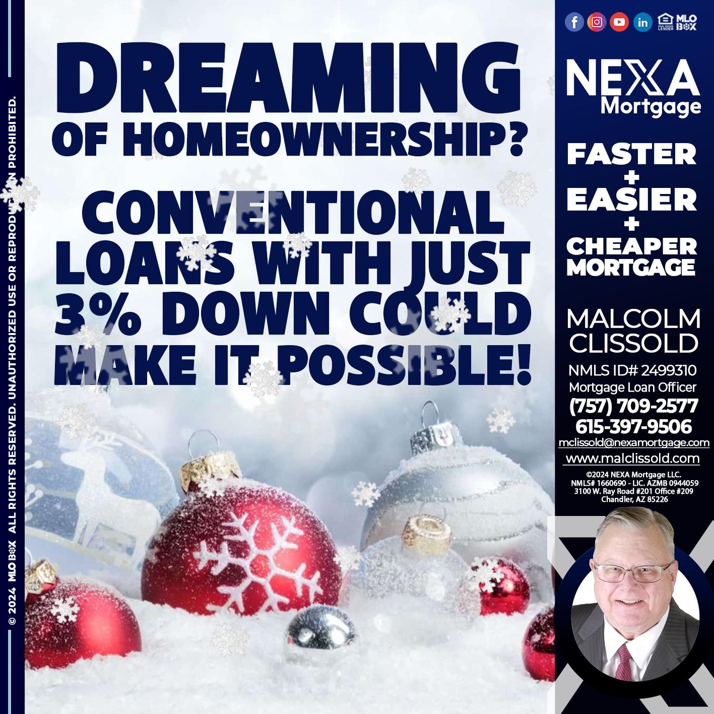 dreaming of homeowrnersip - Malcolm Clissold -Mortgage Loan Officer