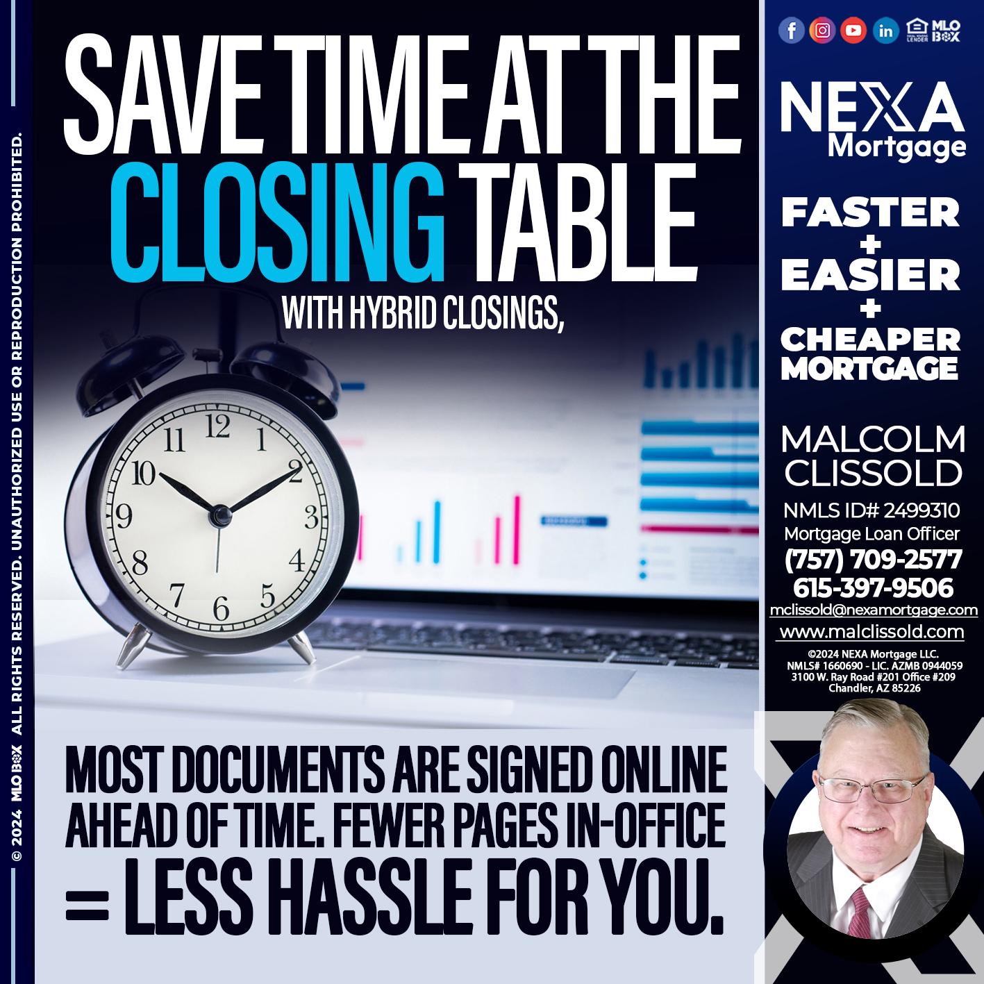 SAVE TIME - Malcolm Clissold -Mortgage Loan Officer